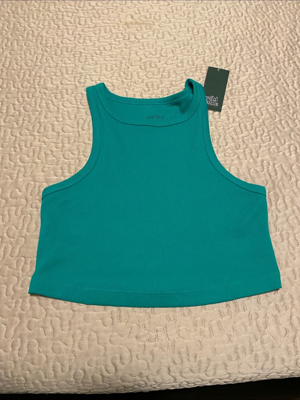 Cute Ribbed Cropped Tank Top - Picture 3 of 4